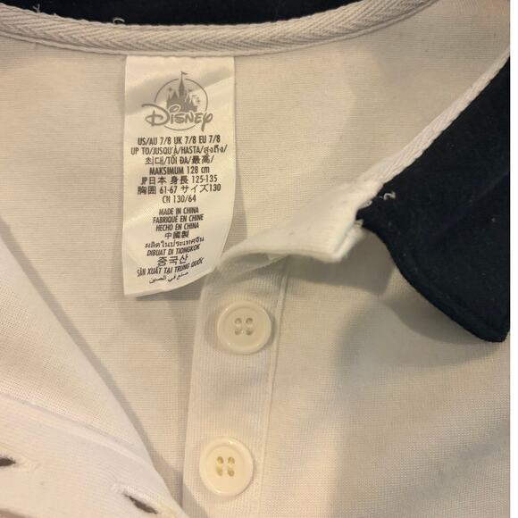 Disney Mickey Mouse Long Sleeve Polo Blouse 7/8 Girls Crop Soft Minnie Mouse - Picture 2 of 5